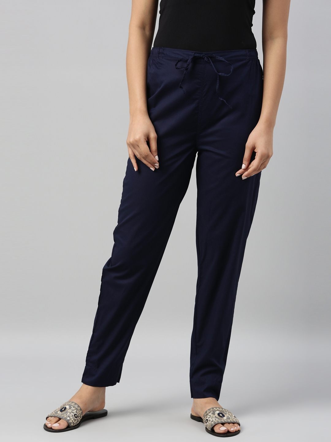 navy blue trousers women