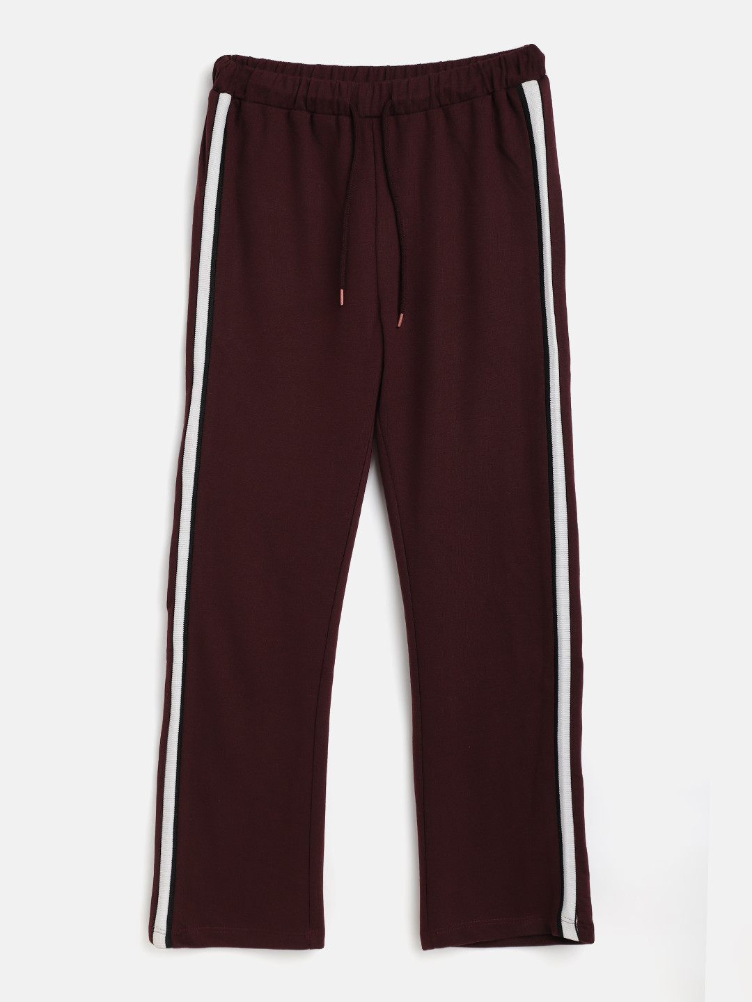 Buy Noh.Voh SASSAFRAS Kids Girls Burgundy Solid Track Pants Track