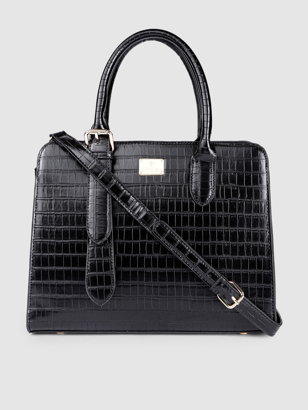 Buy Van Heusen Black Animal Textured PU Regular Animal Print Handheld