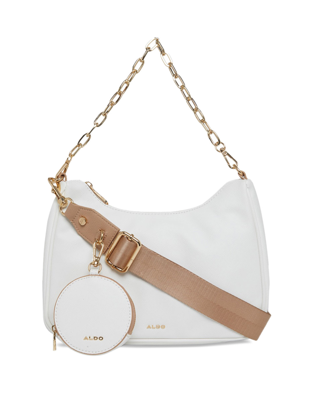 Buy ALDO Women White PU Structured Hobo Bag Handbags for Women