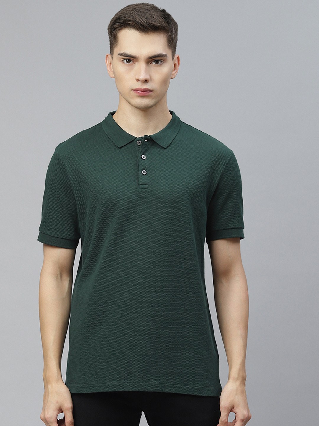 Buy Marks & Spencer Men Green Polo Collar T Shirt Tshirts for Men