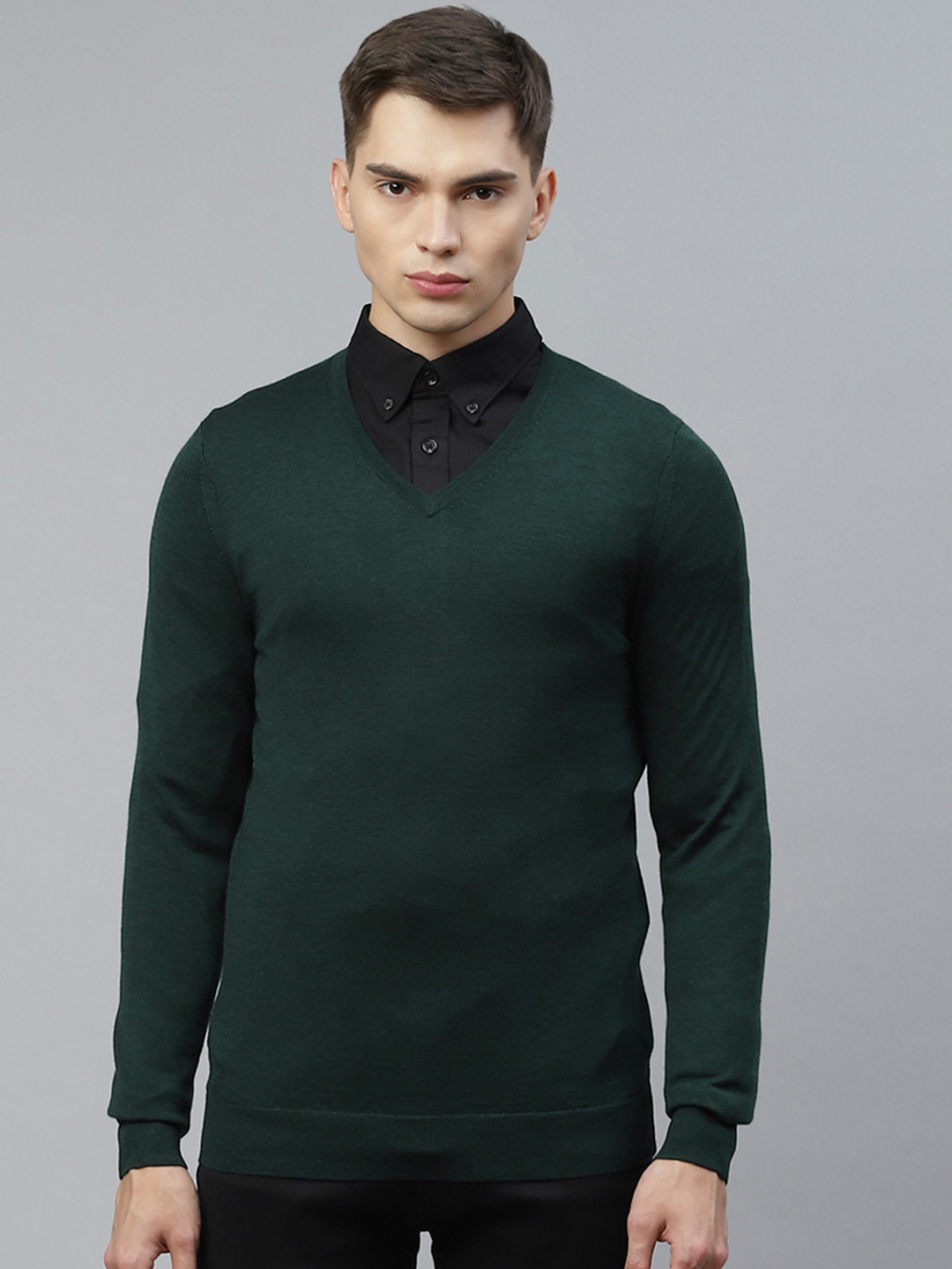 Buy Marks & Spencer Men Green Pullover - Sweaters for Men 15363494 | Myntra