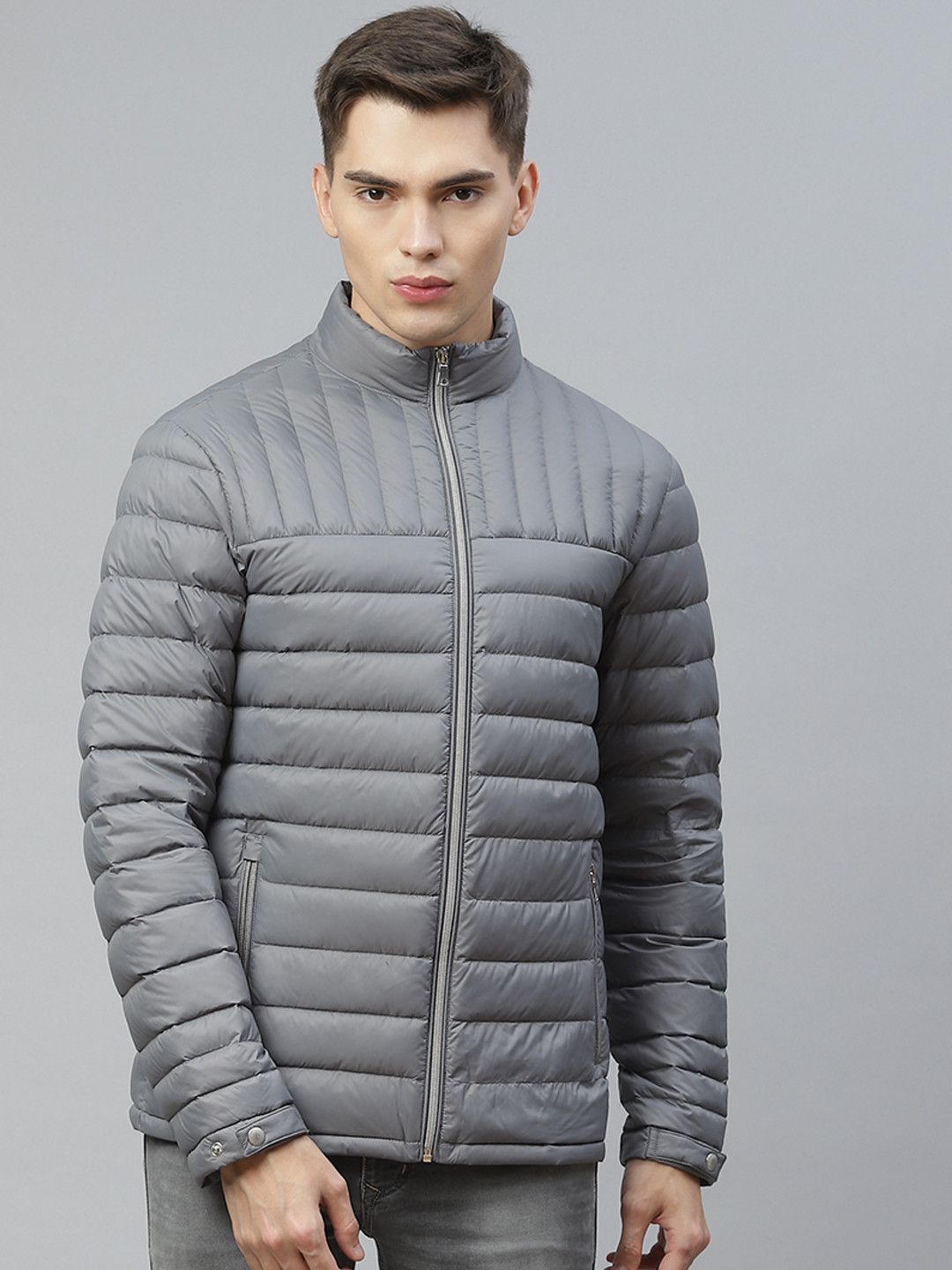 Buy Marks & Spencer Men Grey Lightweight Padded Jacket Jackets for