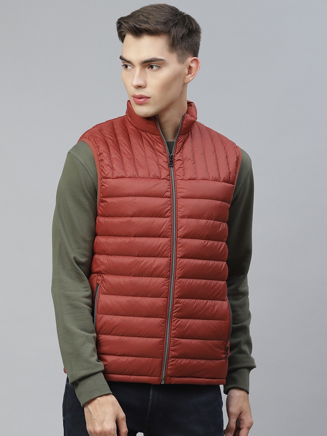 Buy Marks & Spencer Men Red Lightweight Puffer Jacket - Jackets for Men ...