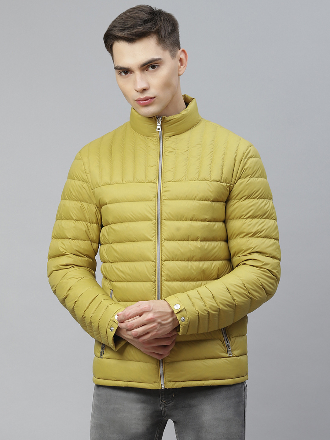Buy Marks & Spencer Men Yellow Lightweight Puffer Jacket Jackets for