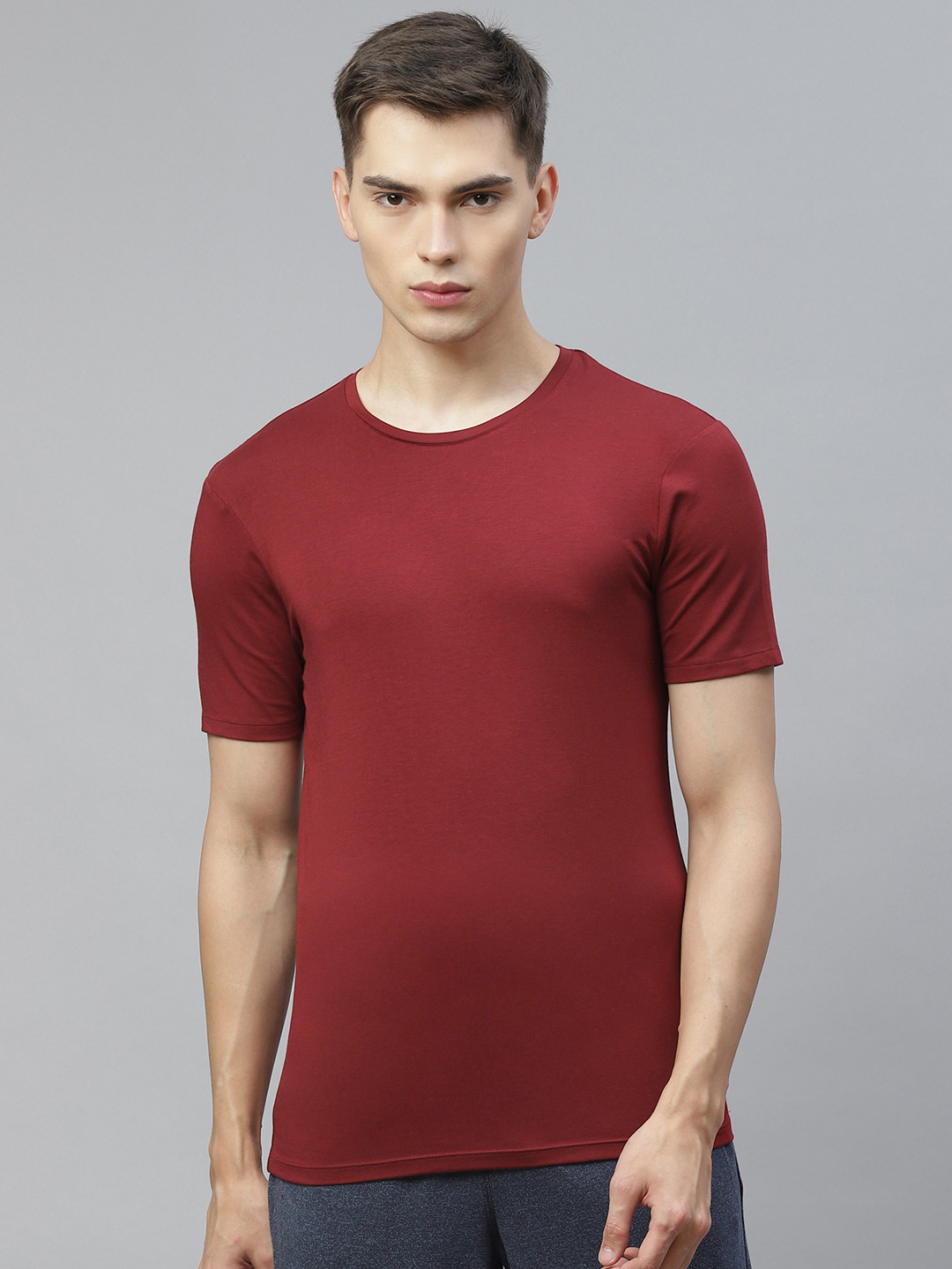 Buy Marks & Spencer Men Maroon Solid Innerwear Vests Innerwear Vests