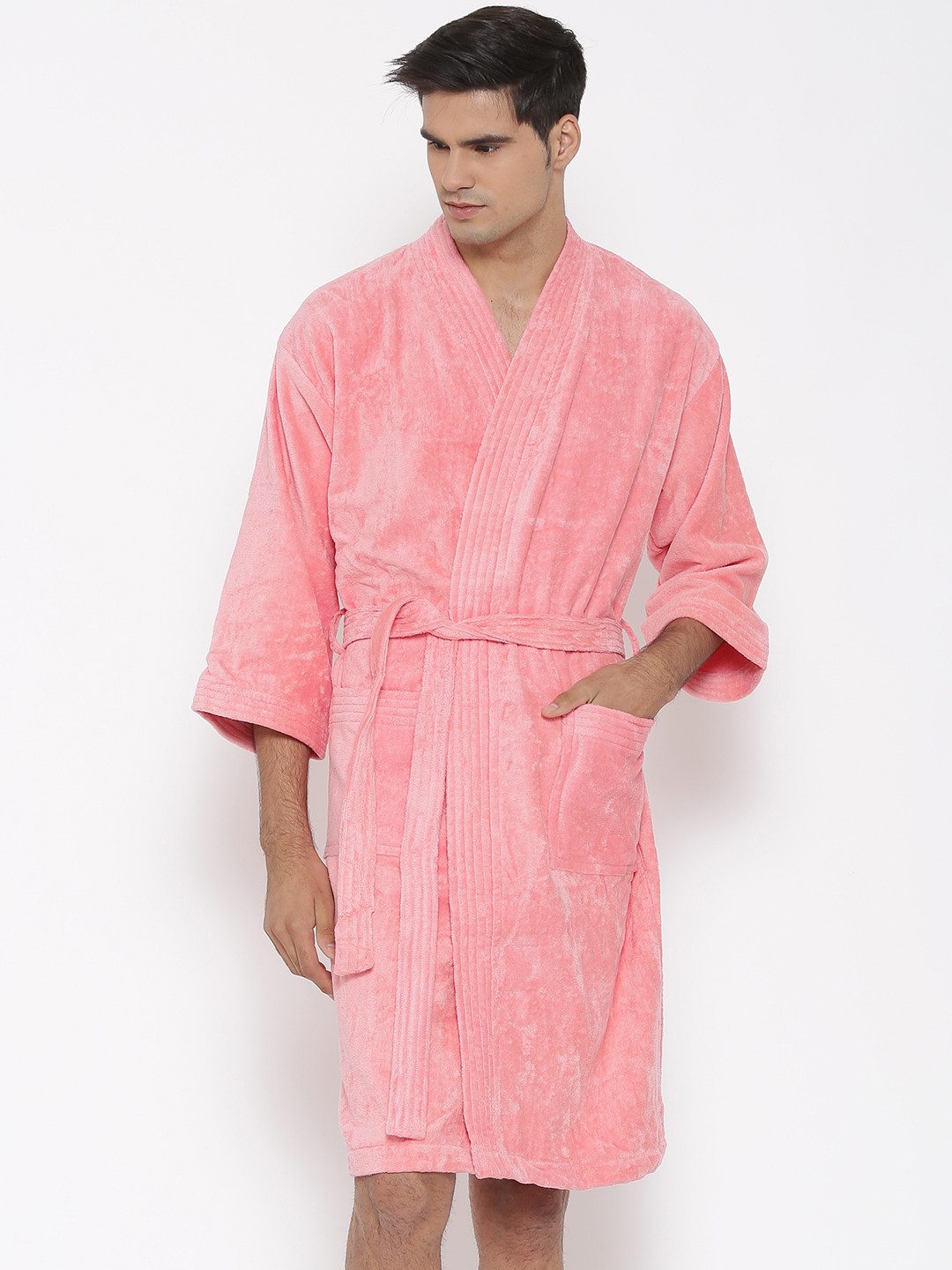 Buy Trident Unisex Pink Bathrobe Bath Robe for Unisex 1536493 Myntra