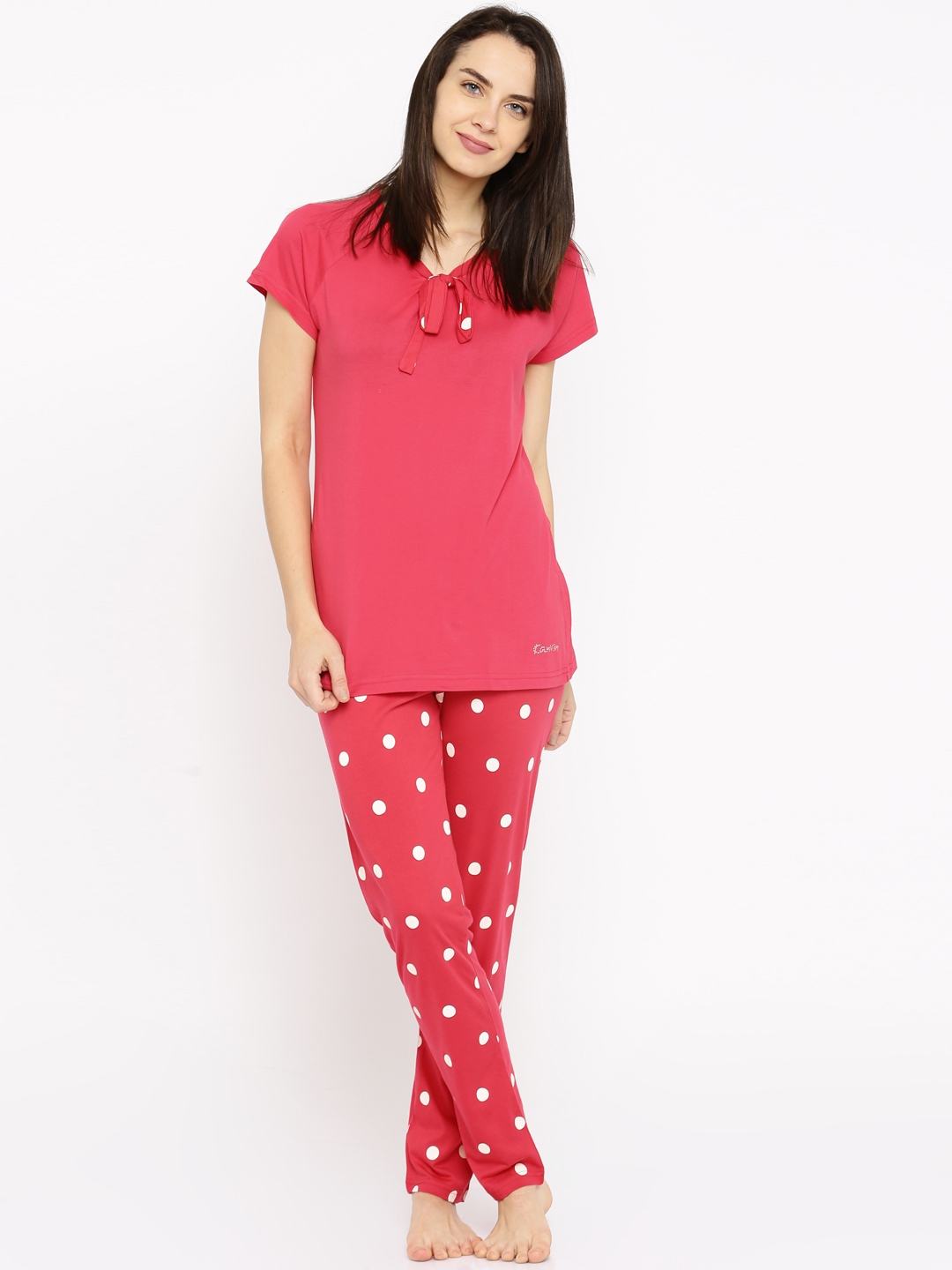 polka dot night suit