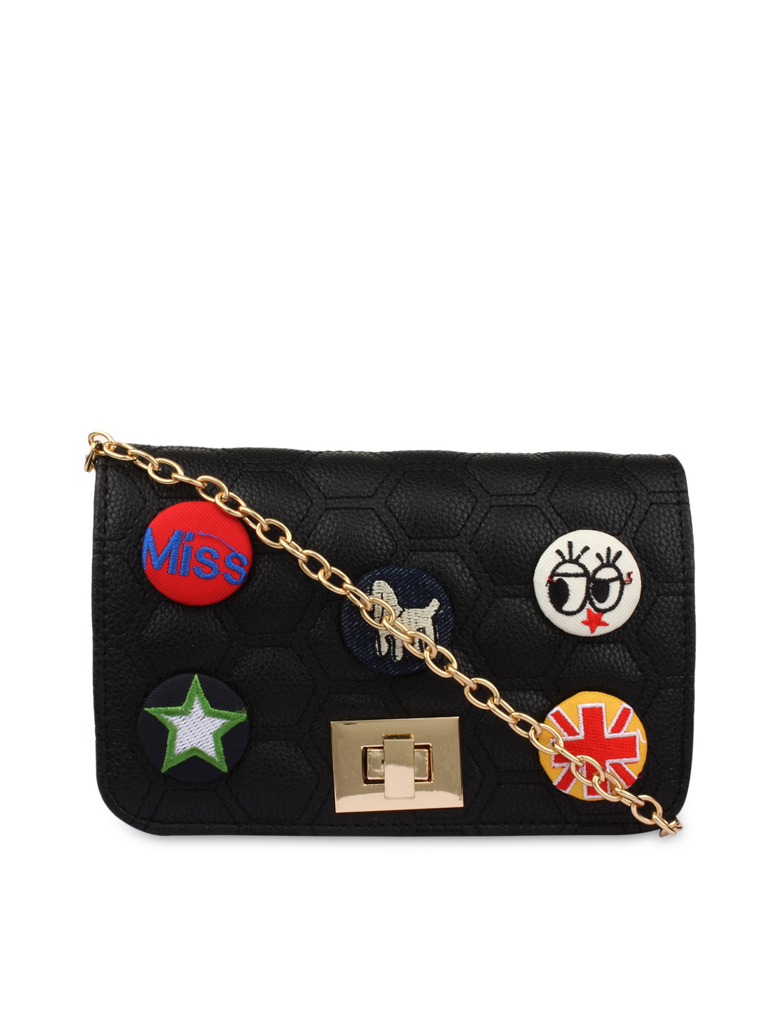 Buy 20Dresses Black Quilted Sling Bag Handbags for Women 1536855 Myntra