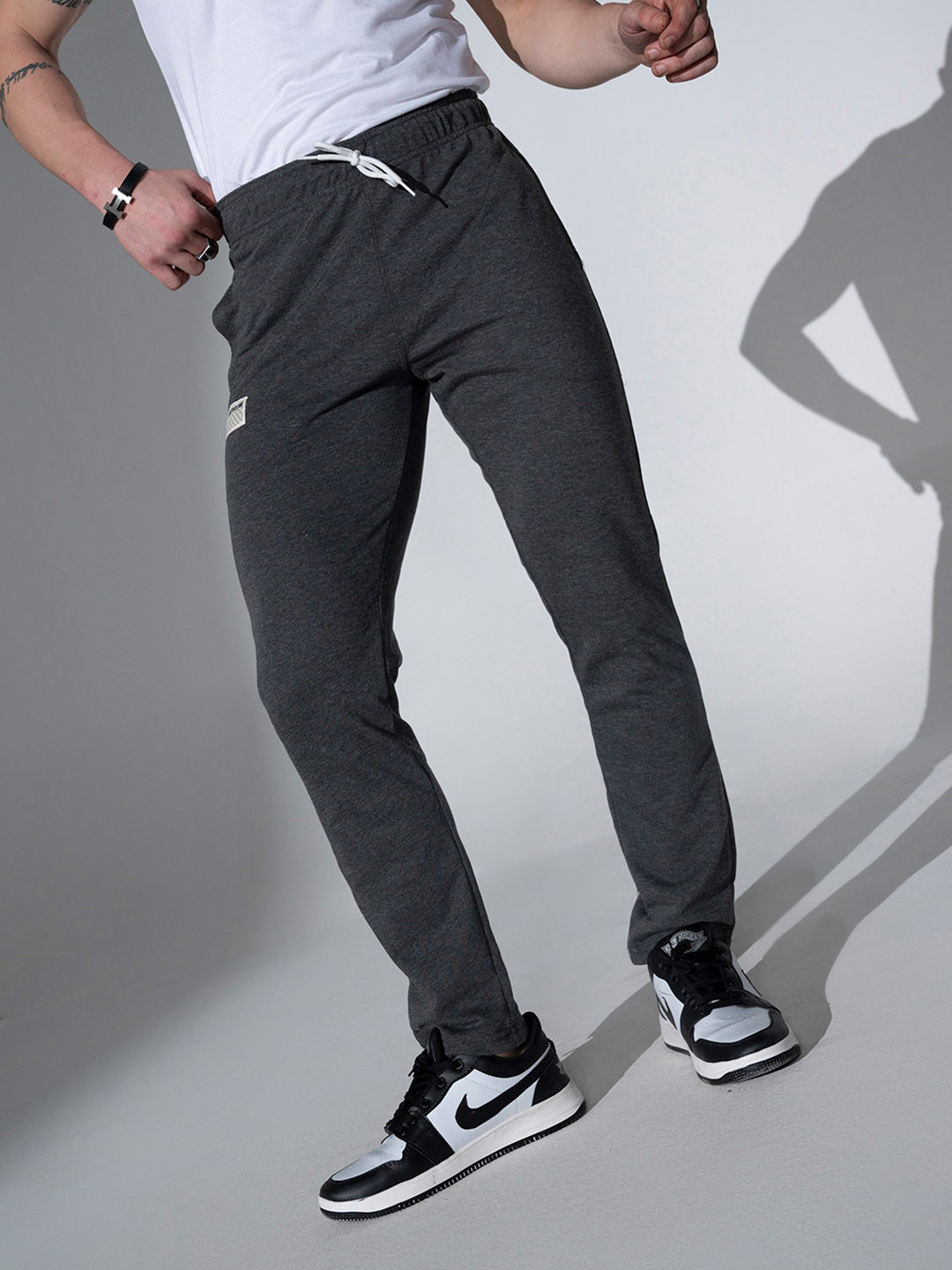 Buy Hubberholme Men Charcoal Grey Regular Fit Track Pants Track Pants