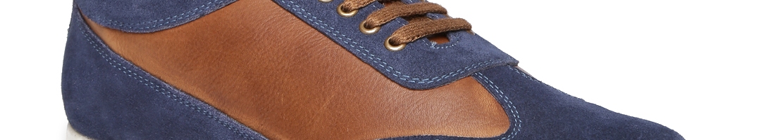 Buy Bata Men Navy & Brown Colourblocked Sneakers - Casual Shoes for Men ...