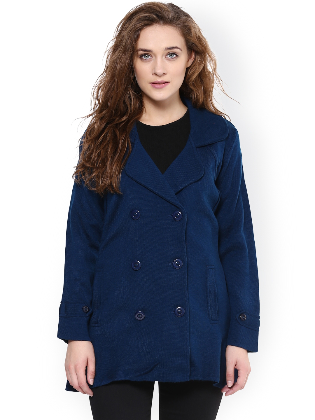 Buy Cayman Blue Coat - Coats for Women 1537752 | Myntra
