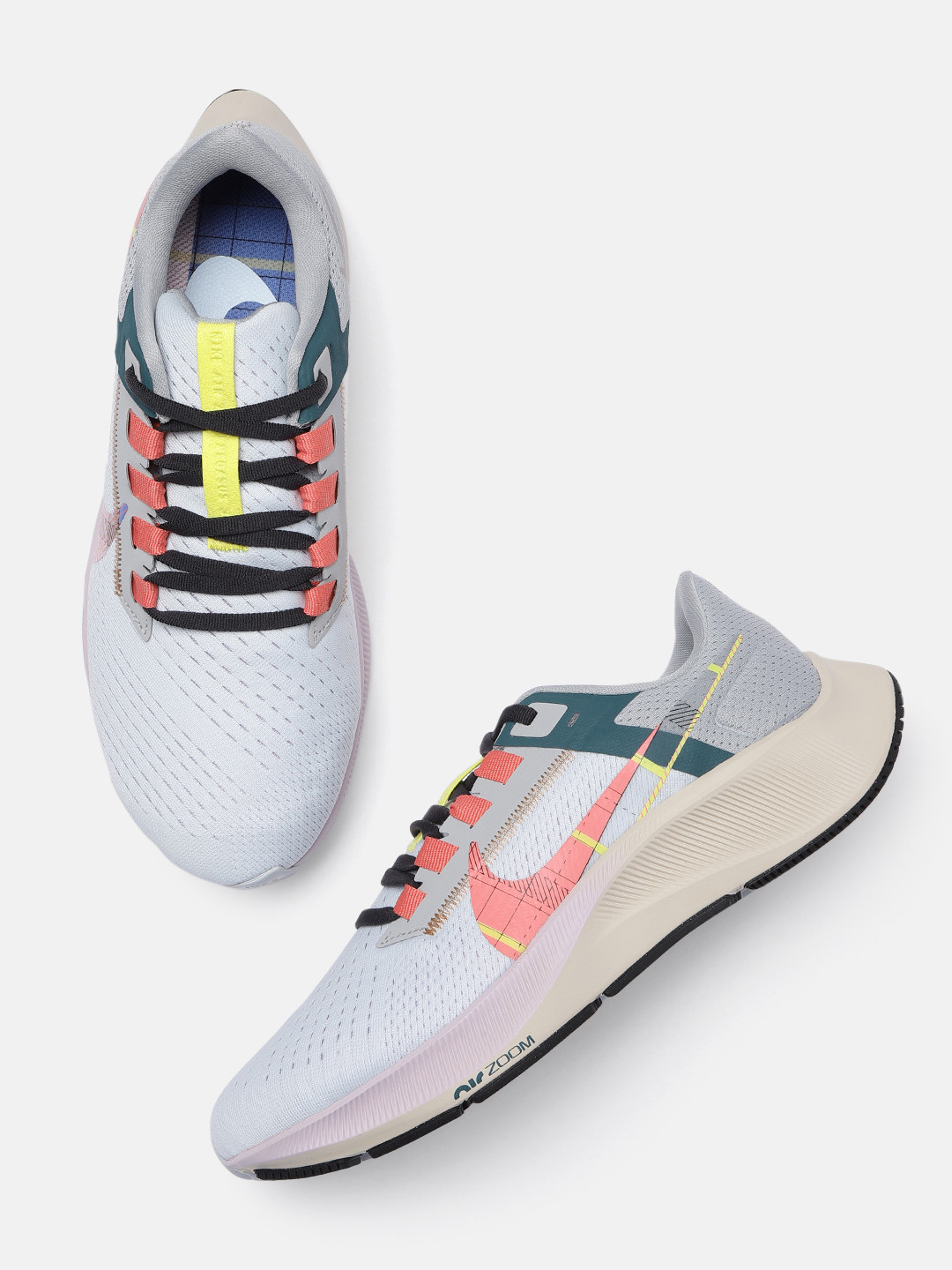 Buy Nike Women Light Blue & Pink Air Zoom Pegasus Running Shoes