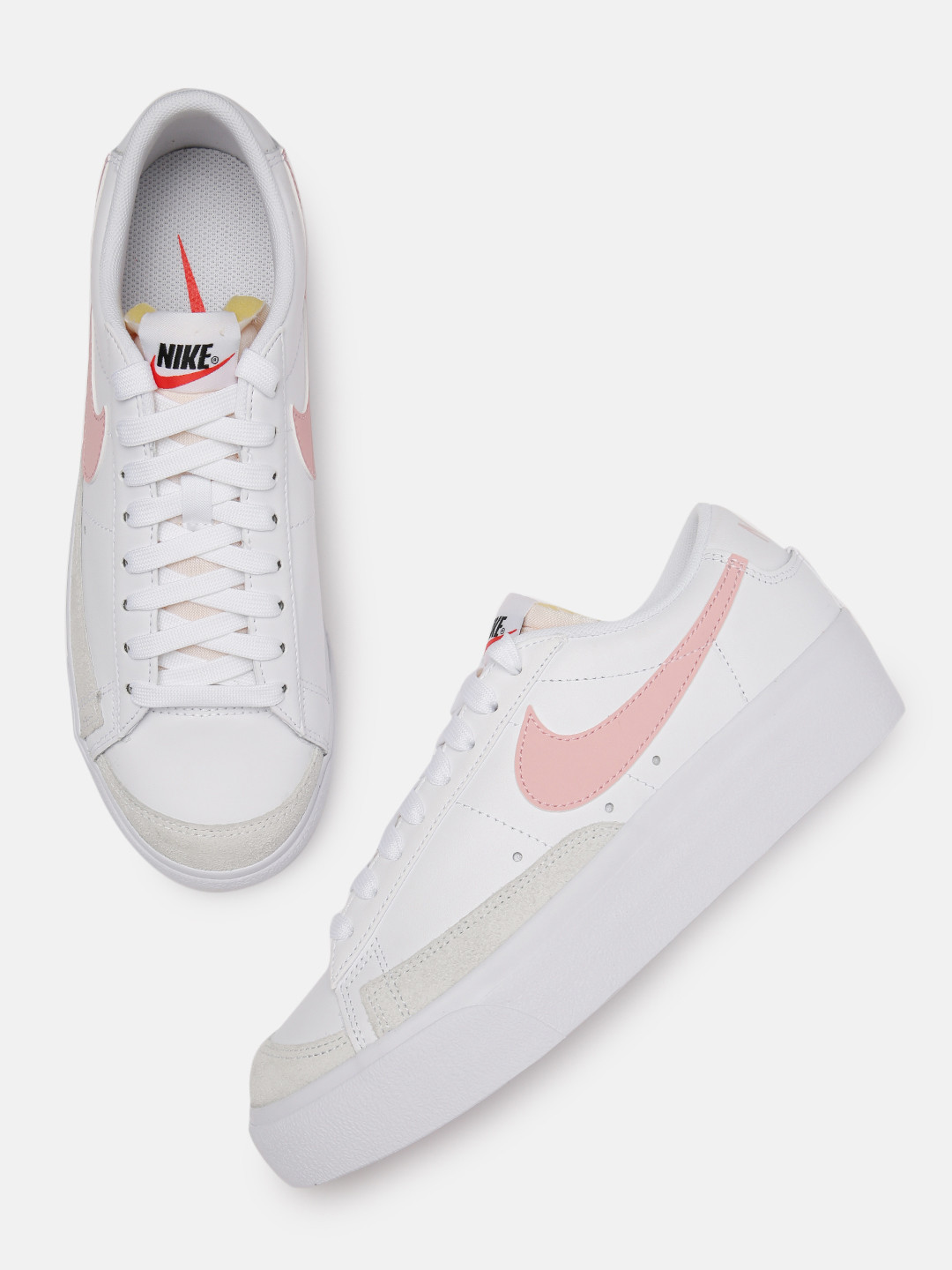 Buy Nike Women White BLAZER LOW PLATFORM Leather Sneakers Casual