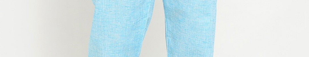 Buy Jainish Men Blue Linen Cotton Slim Fit Lounge Pants - Lounge Pants ...