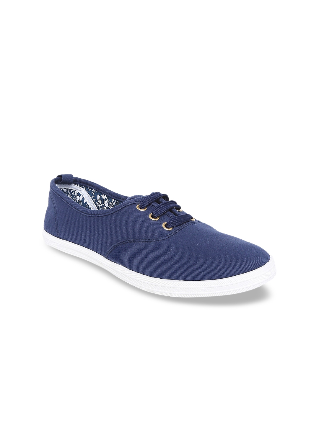Buy Forever Glam By Pantaloons Women Navy Blue Solid Sneakers - Casual ...