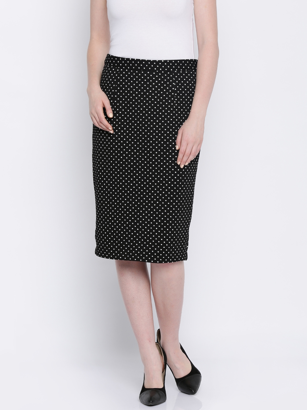 Buy Van Heusen Woman Black Printed Pencil Skirt - Skirts for Women ...