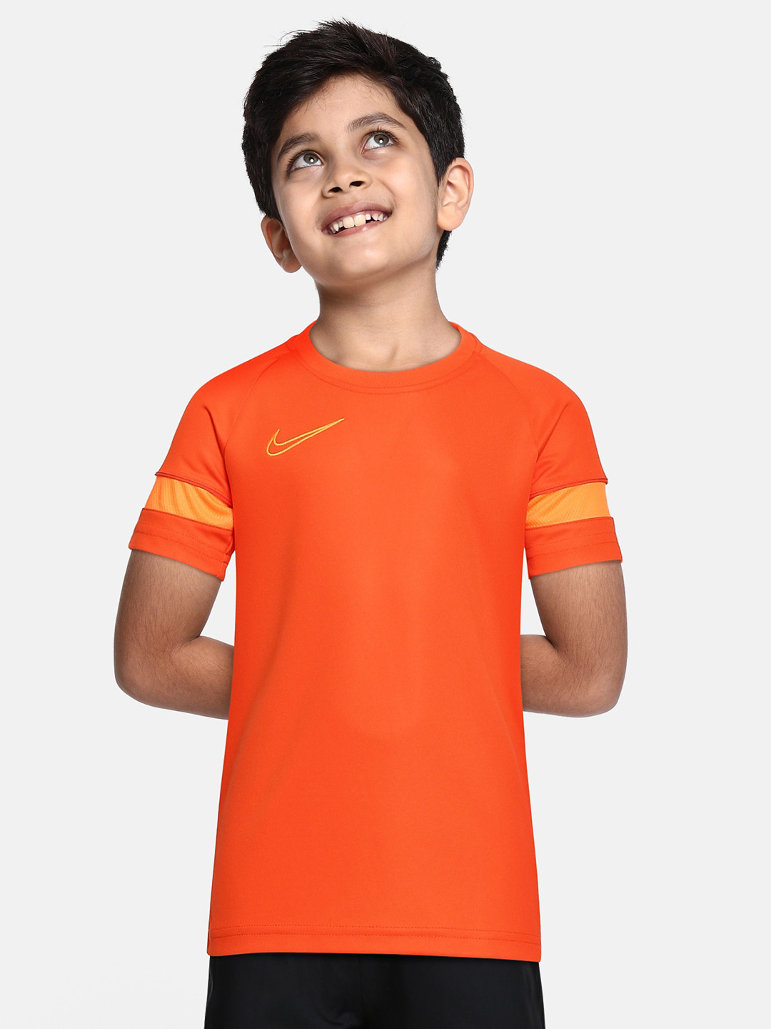Buy Nike Kids Orange DF ACD21 TOP SS Brand Logo T Shirt Tshirts for