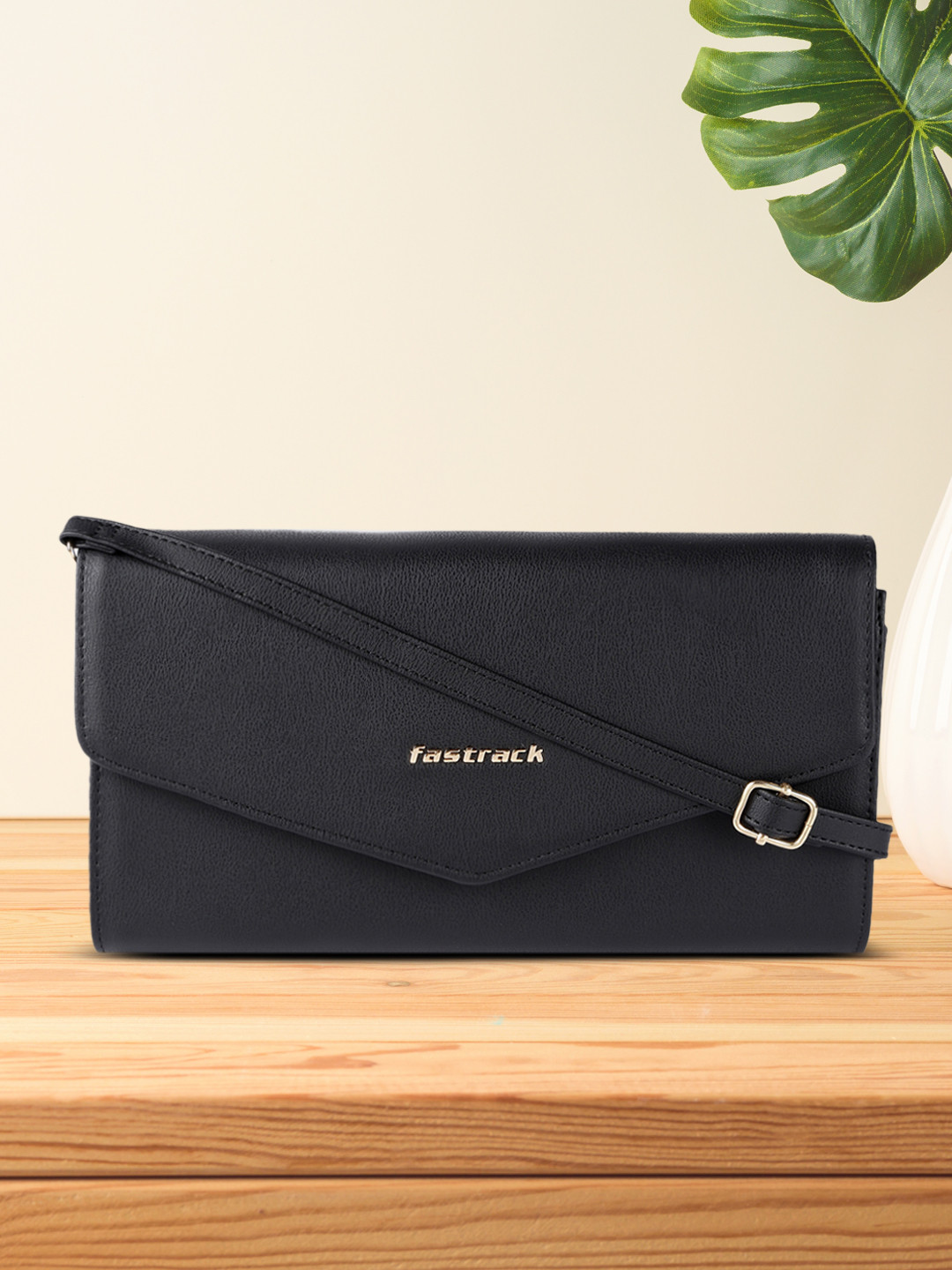 Buy Fastrack Black Solid Sling Bag Handbags for Women 15398100 Myntra