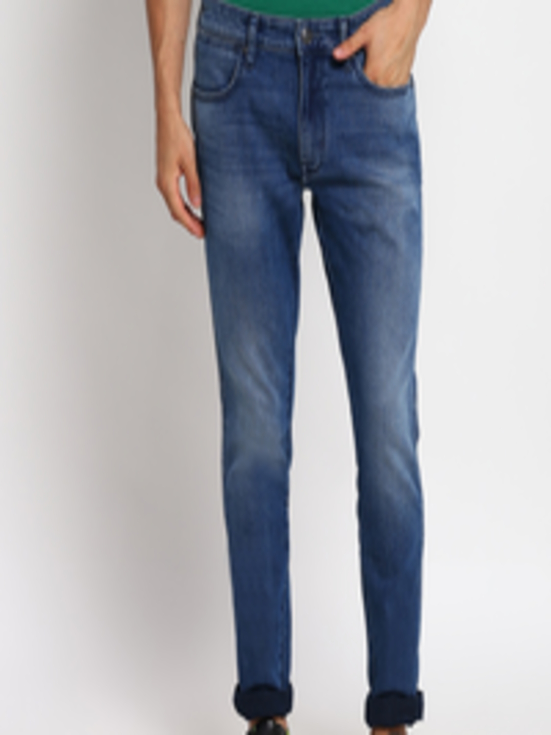 Buy Wrangler Men Blue Slim Fit Light Fade Jeans - Jeans for Men ...