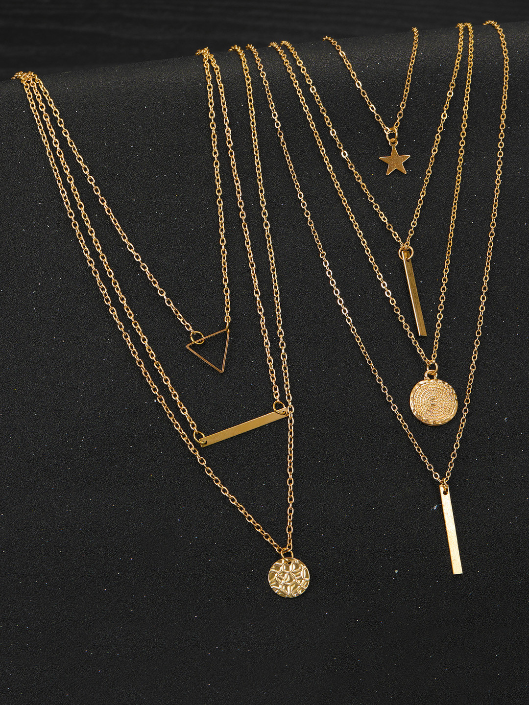 Jewels galaxy gold plated layered necklace clearance