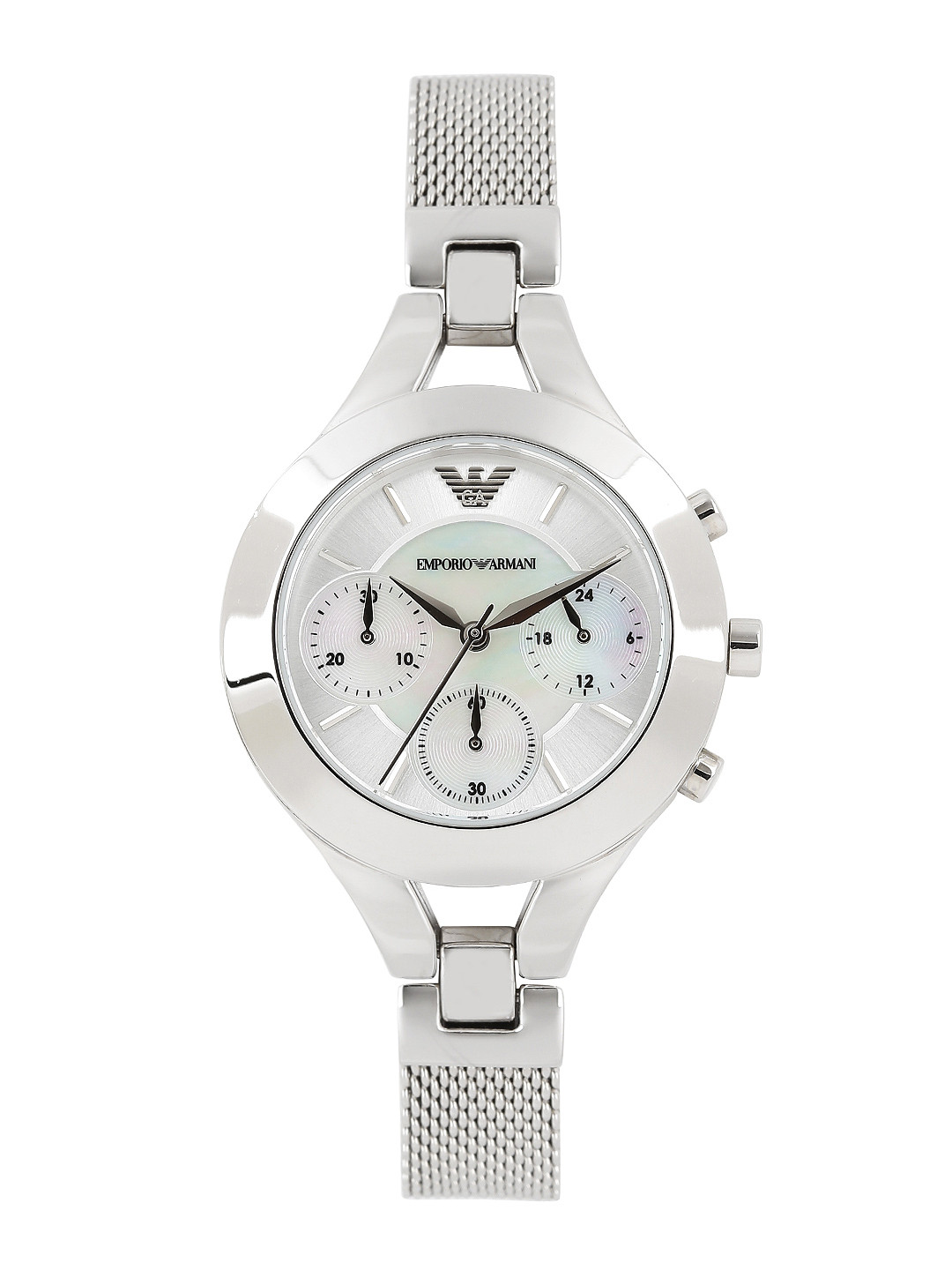 Buy Emporio Armani Women Pearly White Chronograph Watch AR7389