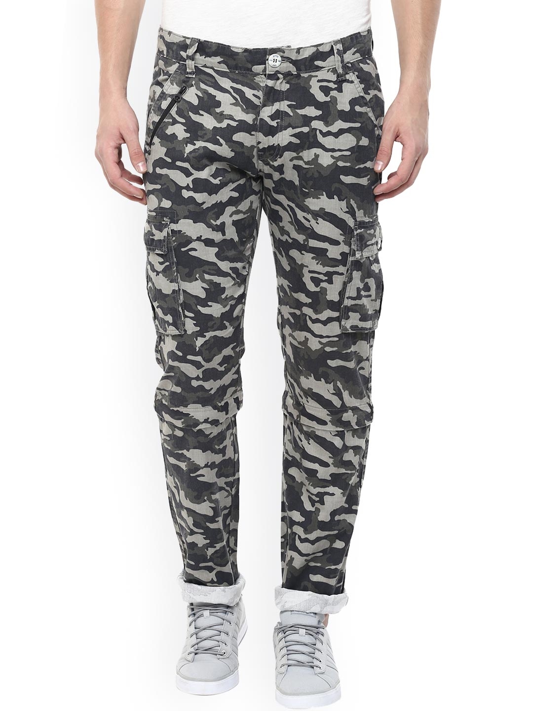 grey cargos h&m