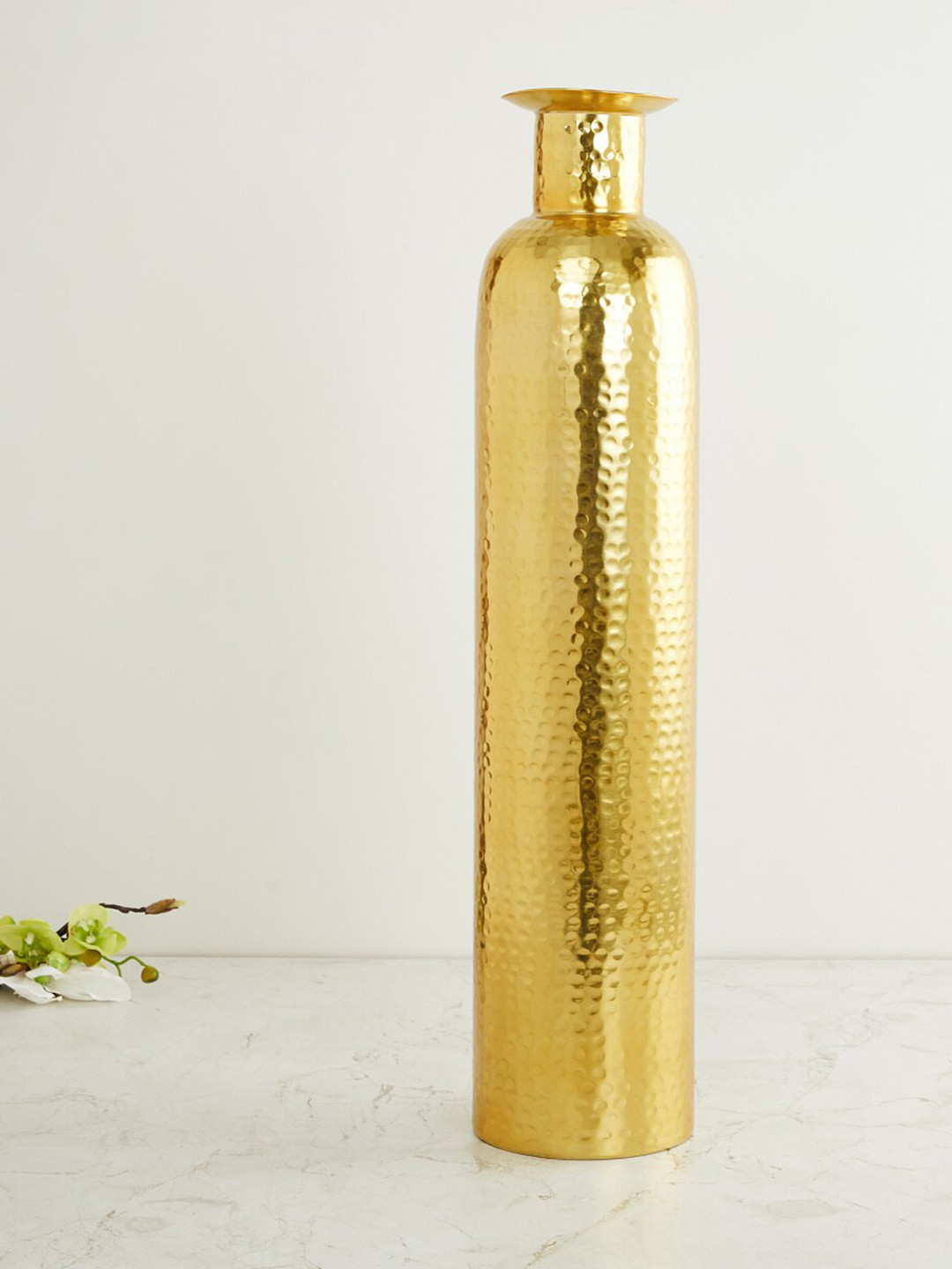 Buy Home Centre Gold Toned Hammered Tall Vase Vases for Unisex