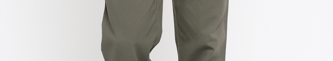 Buy John Players Men Olive Green Solid Chinos - Trousers for Men ...