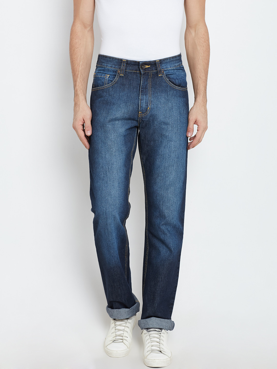 Buy John Players Men Navy Slim Low Rise Clean Look Jeans Jeans for