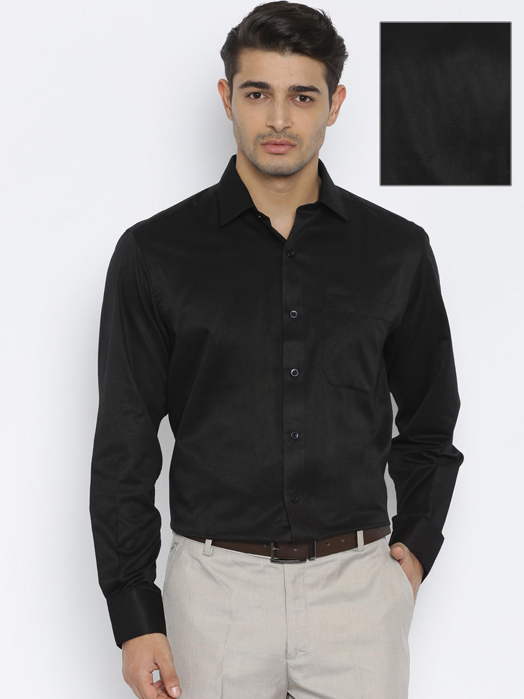 Buy John Players Men Black Formal Shirt Shirts for Men 1542560 Myntra