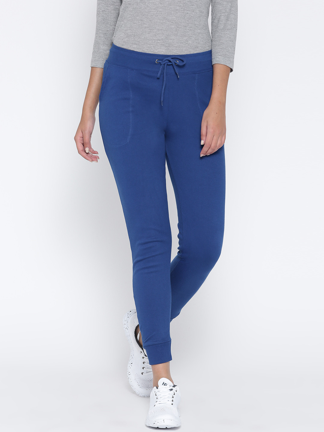 Buy Sera Blue Cropped Track Pants With Embellished Detail Track Pants