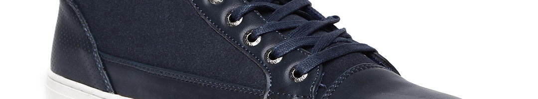 Buy Numero Uno Men Navy Solid Mid Top Sneakers - Casual Shoes for Men ...