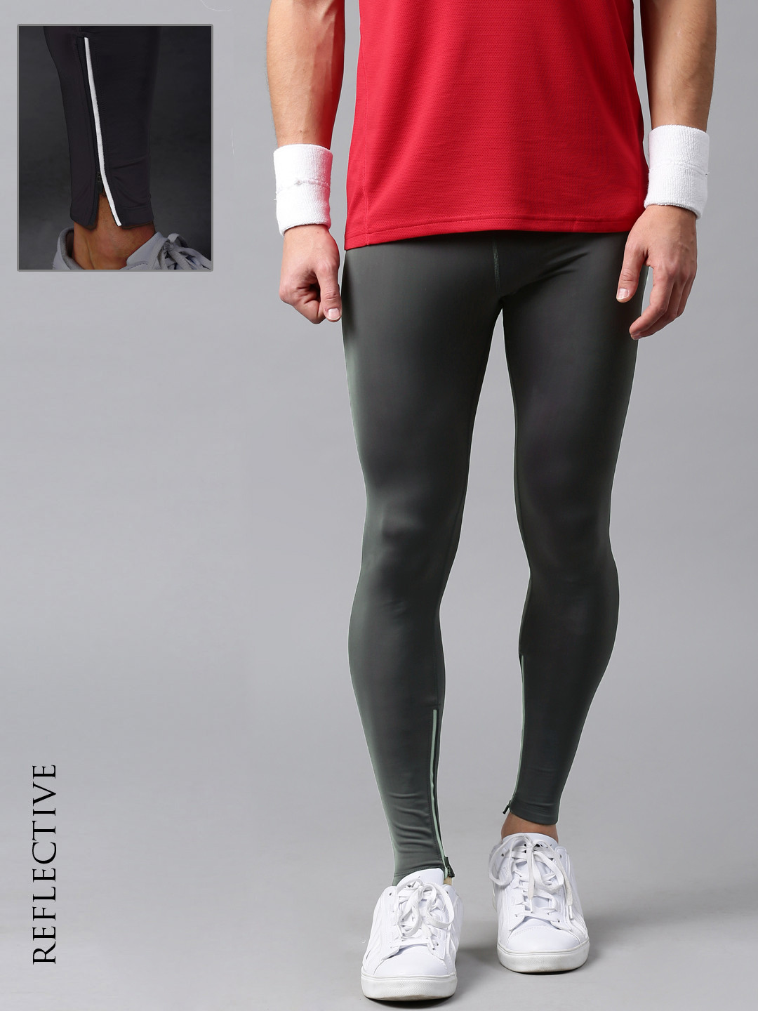 Buy HRX By Hrithik Roshan Grey Compression Tights Tights for Men
