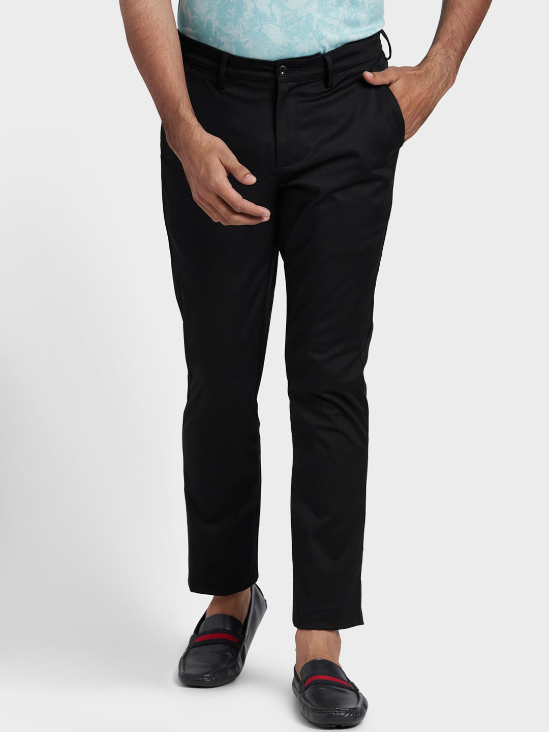 Buy ColorPlus Men Black Regular Fit Solid Trousers Trousers for Men 15460670 Myntra