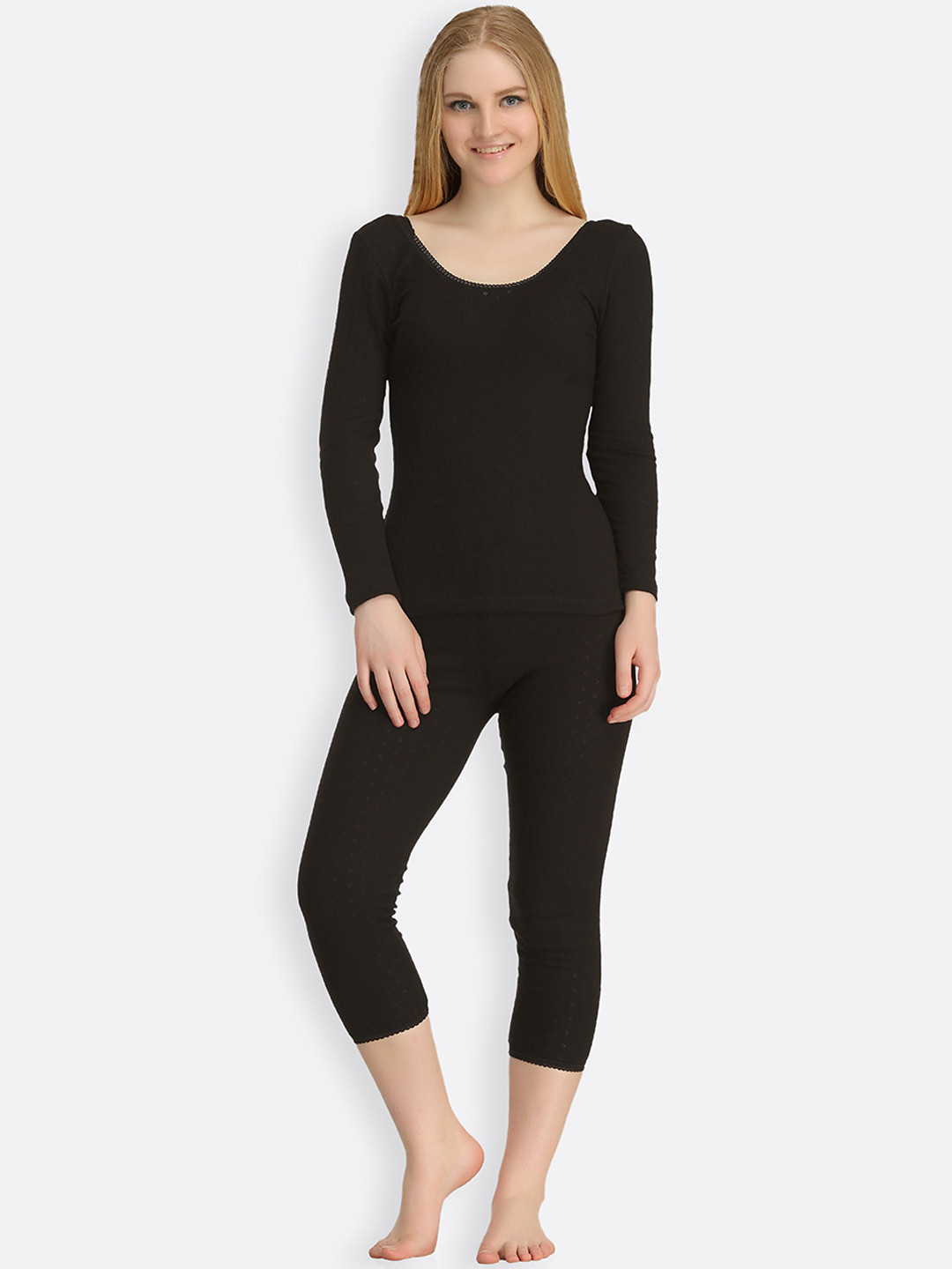 Buy Kanvin Women Black Thermal Set TNEW2150BK2180 Thermal Set for