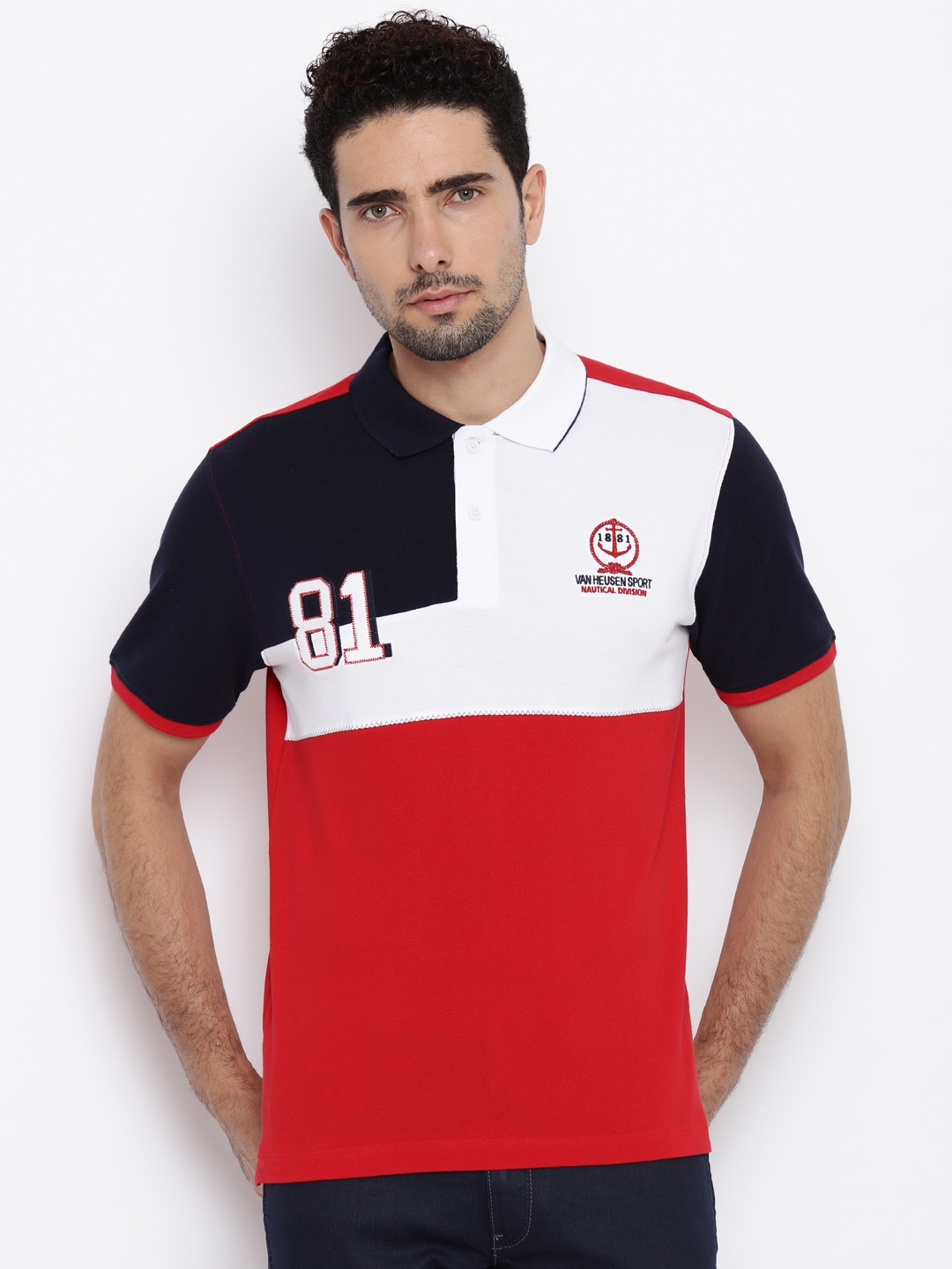 van heusen red tshirt