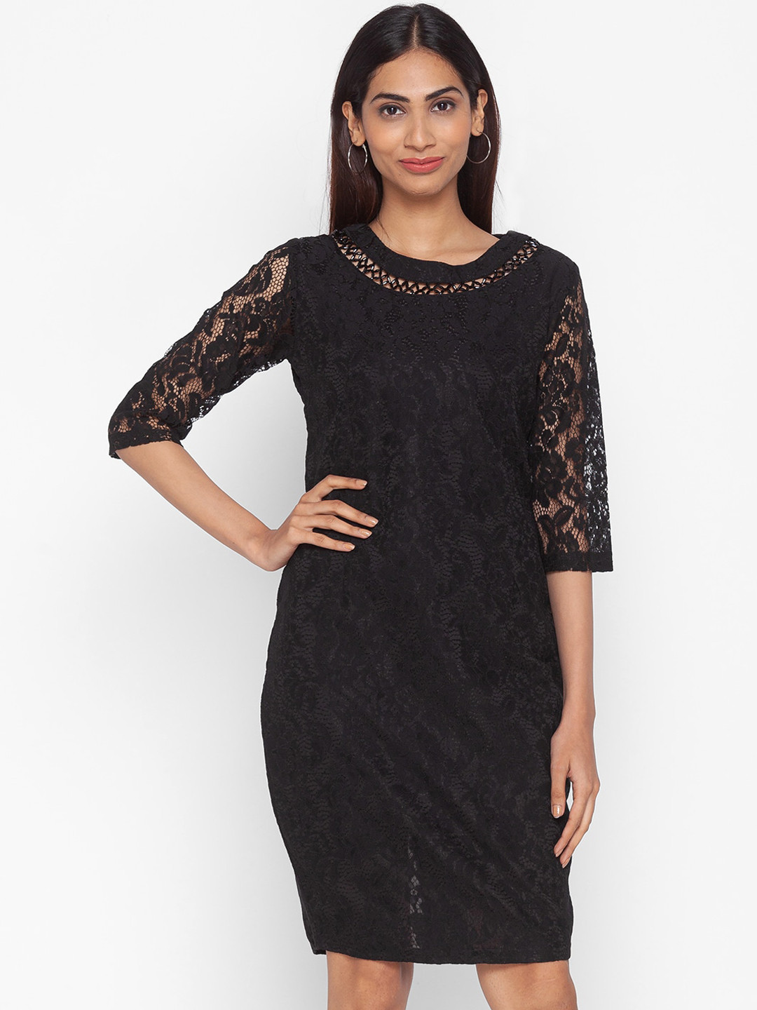 Buy ZOLA Black Sheath Dress Dresses For Women 15471664 Myntra