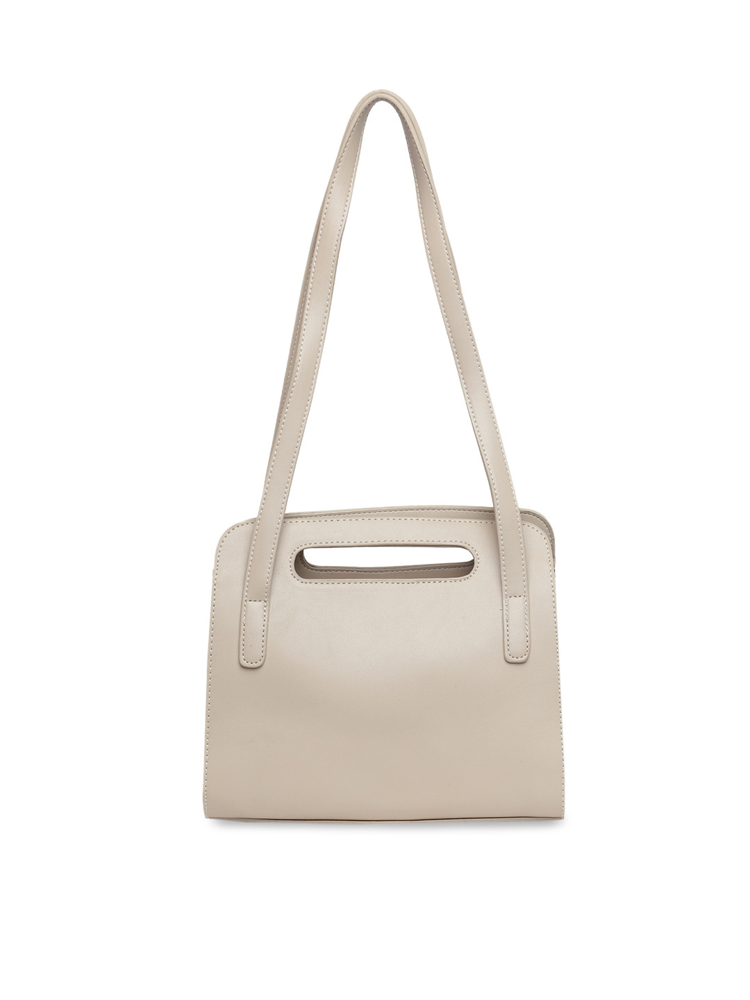 Buy 20Dresses Woman Cream Coloured Structured Shoulder Bag Handbags