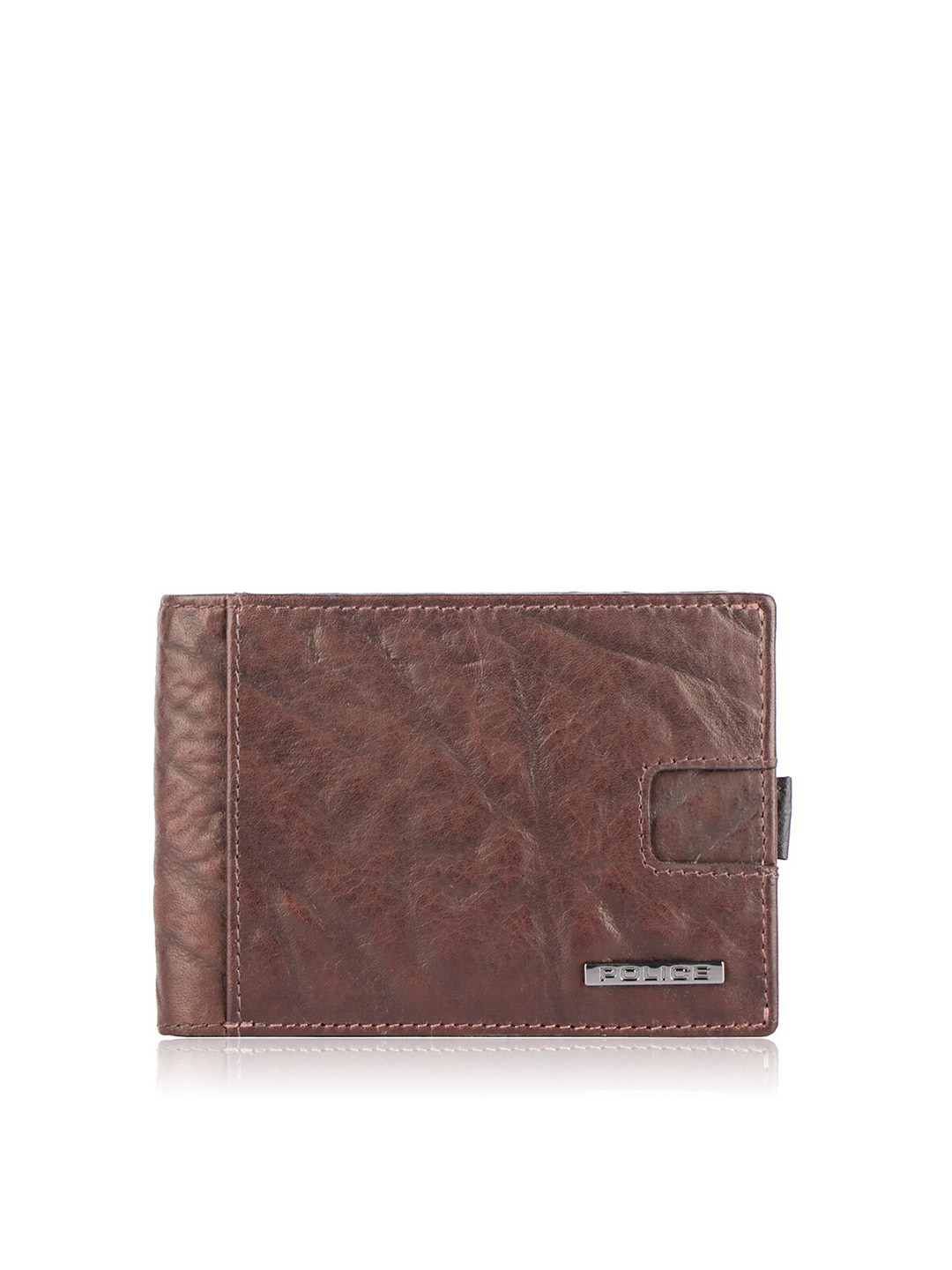 Buy Police Men Brown Leather Two Fold Wallet Wallets for Men 15477762