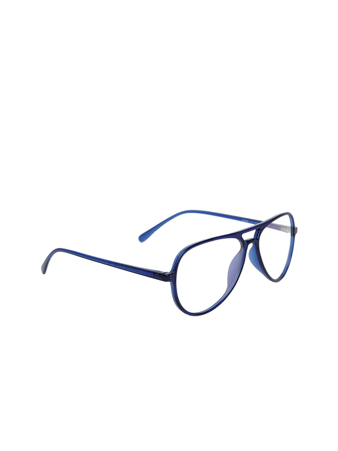 Buy Peter Jones Eyewear Unisex Blue Full Rim Aviator Anti Glare