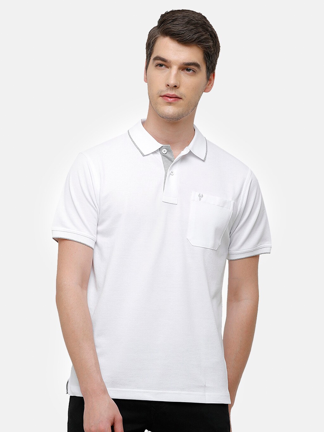 Buy Classic Polo Men White Polo Collar T Shirt - Tshirts for Men ...