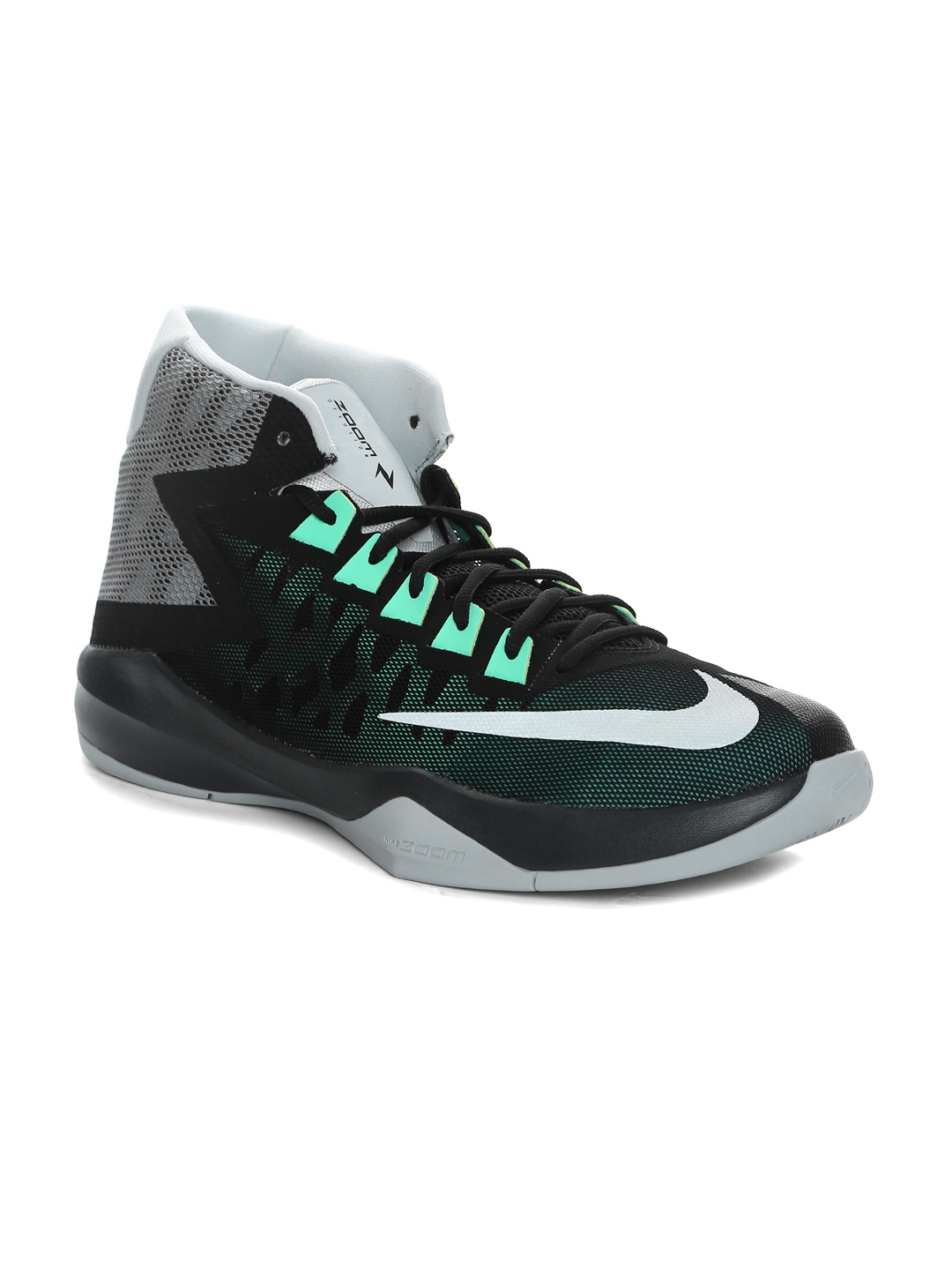 Buy Nike Men Black & Grey Zoom Devosion Basketball Shoes - Sports Shoes ...