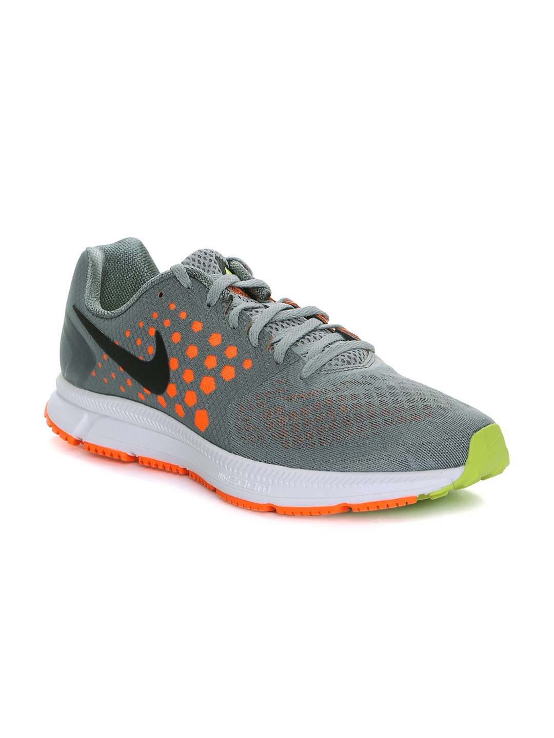 men's gray and orange nike shoes