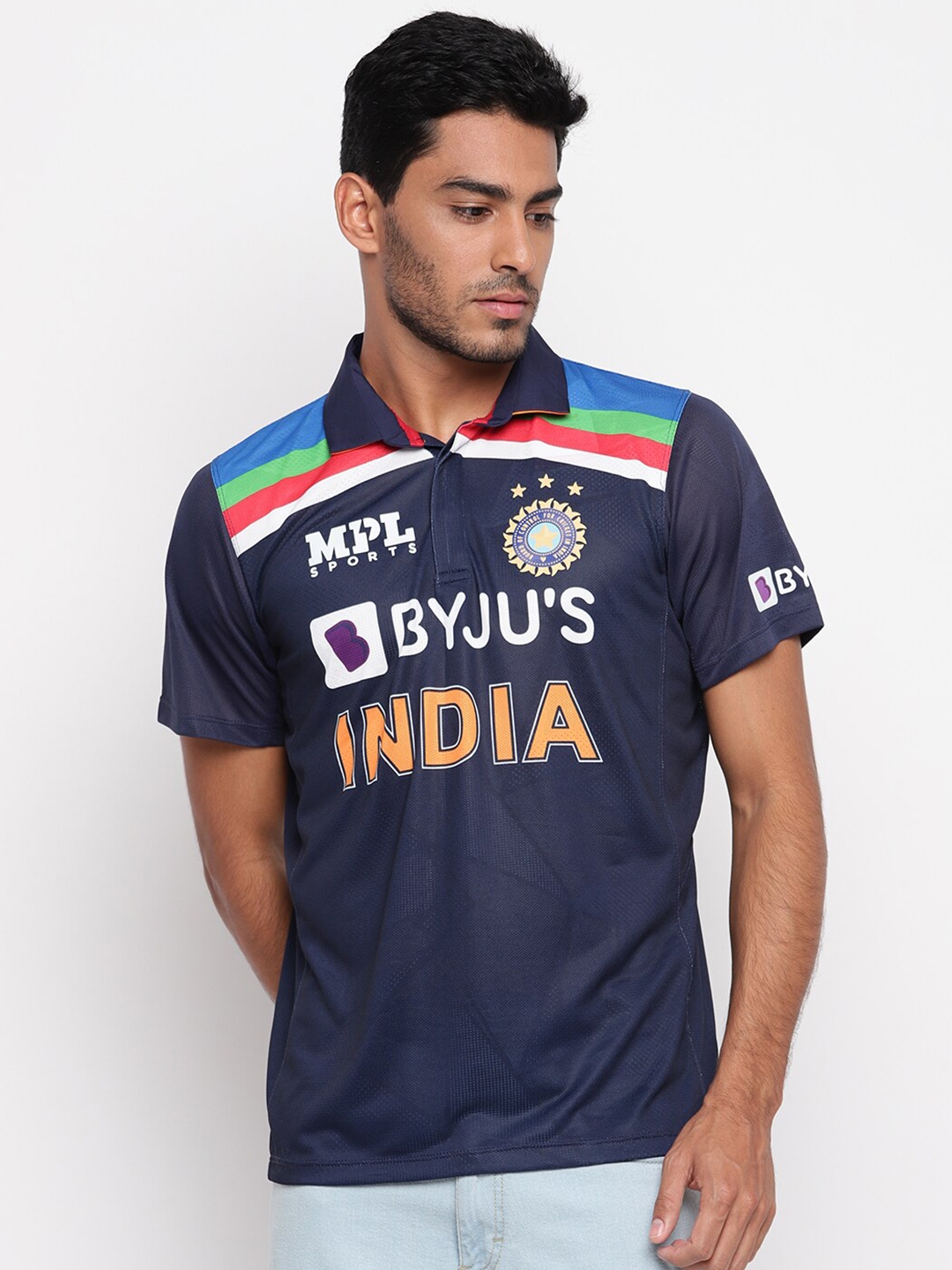 Buy MPL SPORTS Men Blue Team India Retro Limited Virat Kohli Over ...