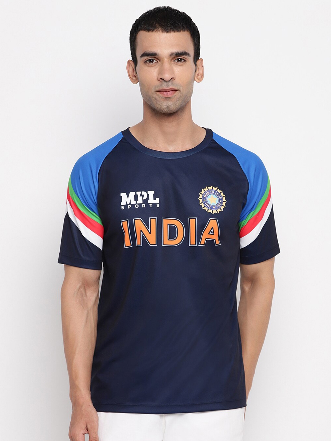 Buy MPL SPORTS Men Blue Team India Stadium Jersey - Tshirts for Men ...