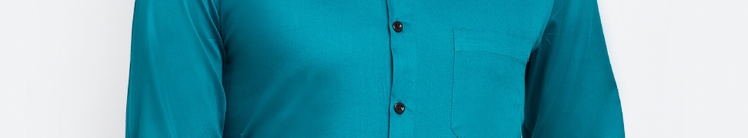 Buy JAINISH Men Teal Blue Smart Opaque Formal Shirt - Shirts for Men ...