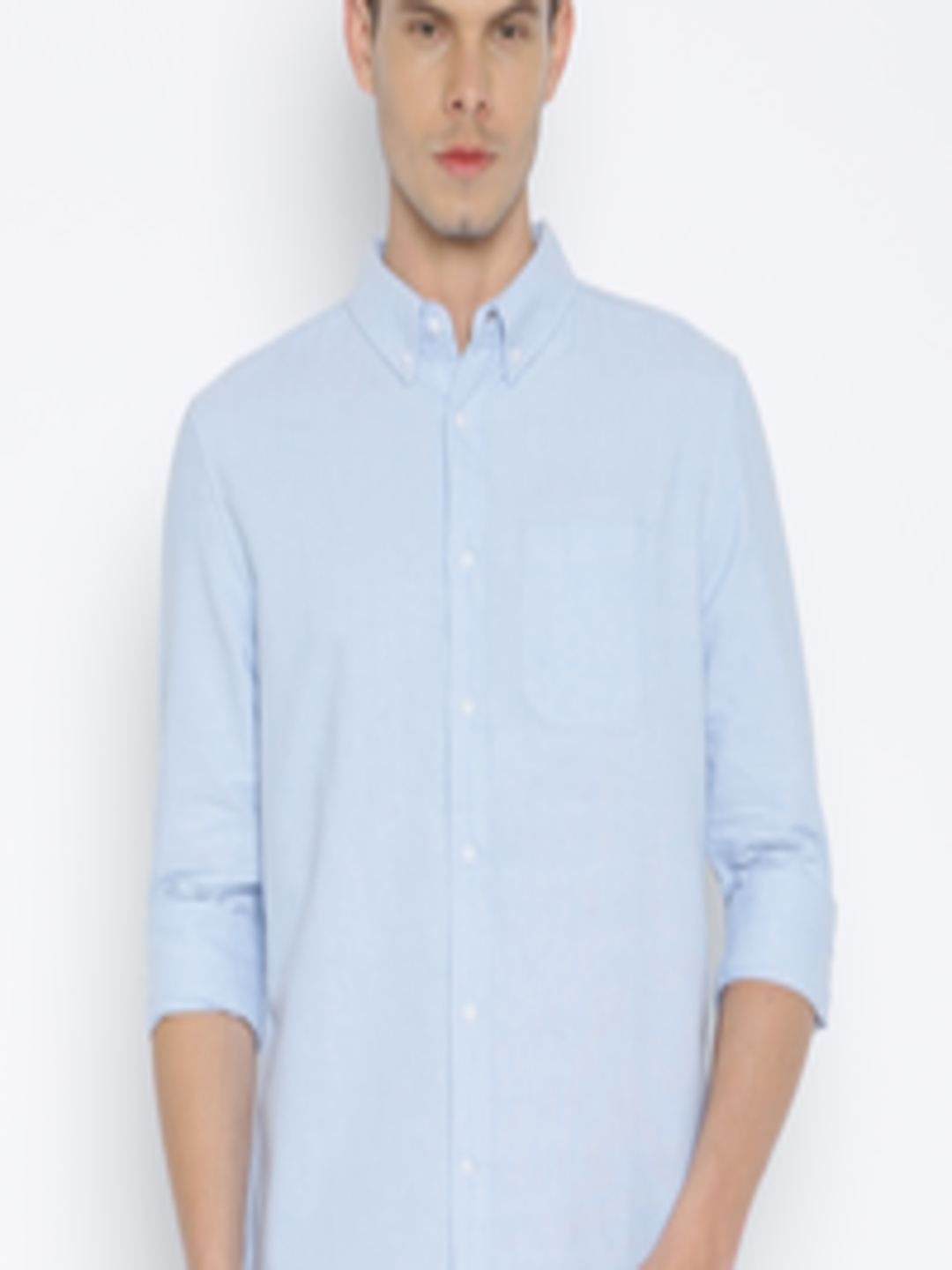 Buy DC Men Blue Regular Fit Solid Casual Shirt - Shirts for Men 1548587 ...