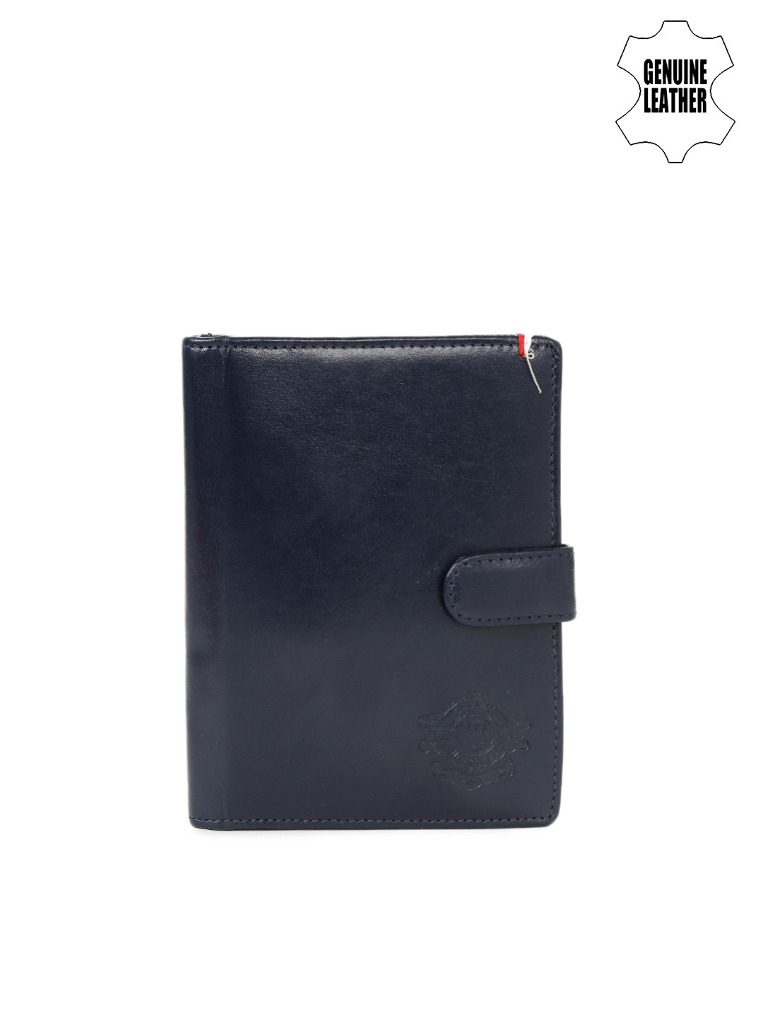 Buy Tommy Hilfiger Men Navy Genuine Leather Passport Holder Wallets