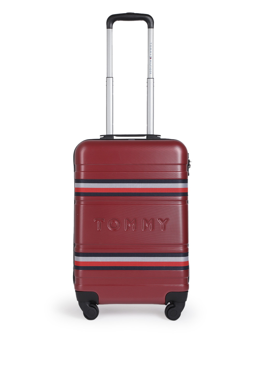 Buy Tommy Hilfiger Red Solid Hard Cabin Trolley Bag Trolley Bag for